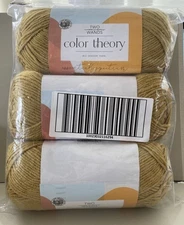 3 Pack Lion Brand Yarn Two of Wands: Color Theory Yarn, Bee Pollen 3.5 oz 246 yd
