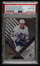 2016 SP Game Used Rainbow Player Age /219 Auston Matthews #101 PSA 10 GEM MT 4wd