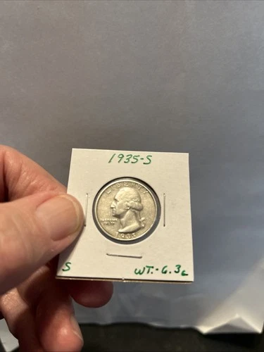 1935-S 25C Washington Quarter - Wt. 6.3g - (S)