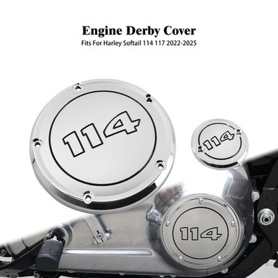 Chrom Derby Abdeckungen Für Harley  Softail 114 117 Low Rider Fat Boy 2022-2025