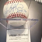 Gregg Jefferies Signed Rawlings Official MLB Baseball TRISTAR COA Mets 7837496