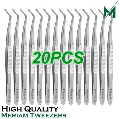 20Pcs Dental Meriam Tweezers Examination Cotton Dressing Mariam Forceps