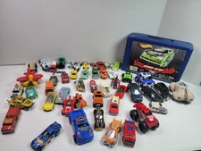 Mixed Lot 40 Toy Cars Trucks Hot Wheels Matchbox McDonald s Diecast w/ Carry...