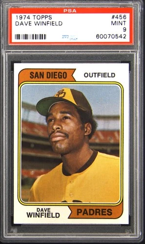 1974 TOPPS #456 DAVE WINFIELD PSA 9