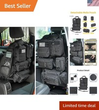 Nylon Tactical Seat Back Organizer - Water Resistant Easy to Install