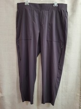 Athleta Women's Onyx Gray Chelsea Cargo Ankle Pants Stretch Athleisure Size 16