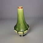 VINTAGE McCoy 806 pottery vinegar or oil cruet or small vase Green Gold/Yellow