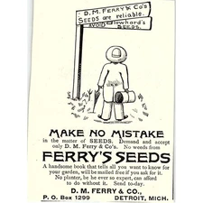 D.M. Ferry & Co Ferry's Seeds Detroit MI 1892 Ad AG2-M12