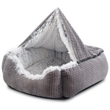 MIXJOY Dog Beds for Large Medium Small Dogs, 30.0"L x 24.0"W x 9.0"Th, Grey