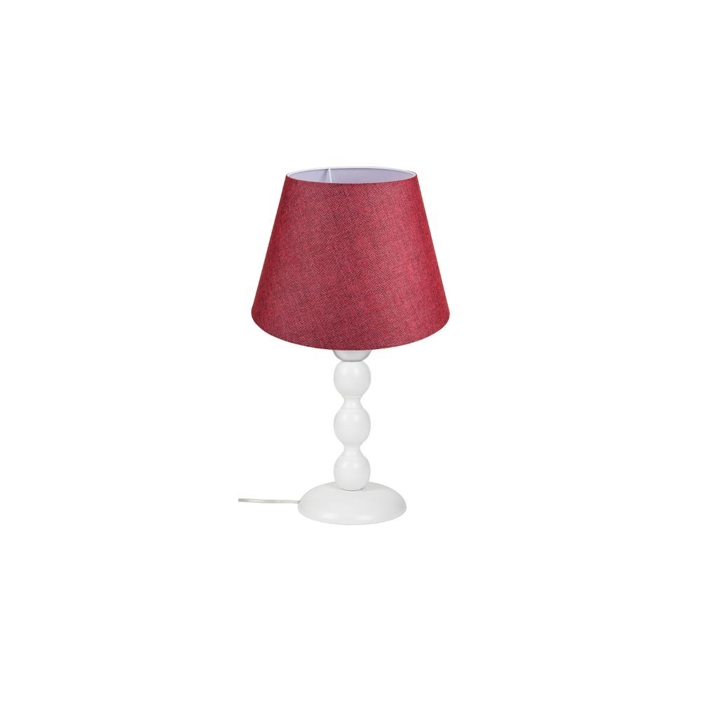 Lampada da tavolo LAGUNA H272865 - Abat-jour Legno e Tessuto Rosso
