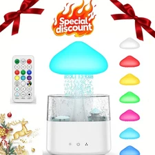 Mushroom Lamp Humidifier Rain Sounds Humidifier Air Humidifiers for Bedroom Desk