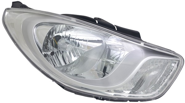 Scheinwerfer Rechts FüR Hyundai I10 PA 2010-2013 H4 Chrom + LWR Stellmotor-image