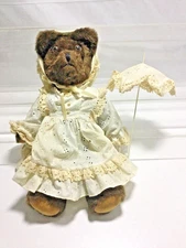 JEANNIE BECKER MOHAIR FULLY JOINTED TEDDY BEAR W/ MUSIC BOX 19" Tall 