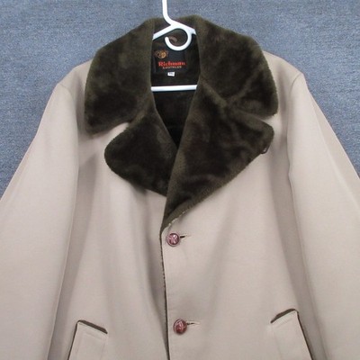 Richman Brothers Coat Mens 44 Long Beige 60s 70s Vintage Shearling