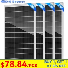 200W 400W 600W 800W Mono Solar Panel 12V Home Battery Charger RV Marine Rooftop