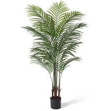 Artificial Areca Palm Plant 5Ft Fake Tropical Palm Tree, Perfect Faux Dypsis ...
