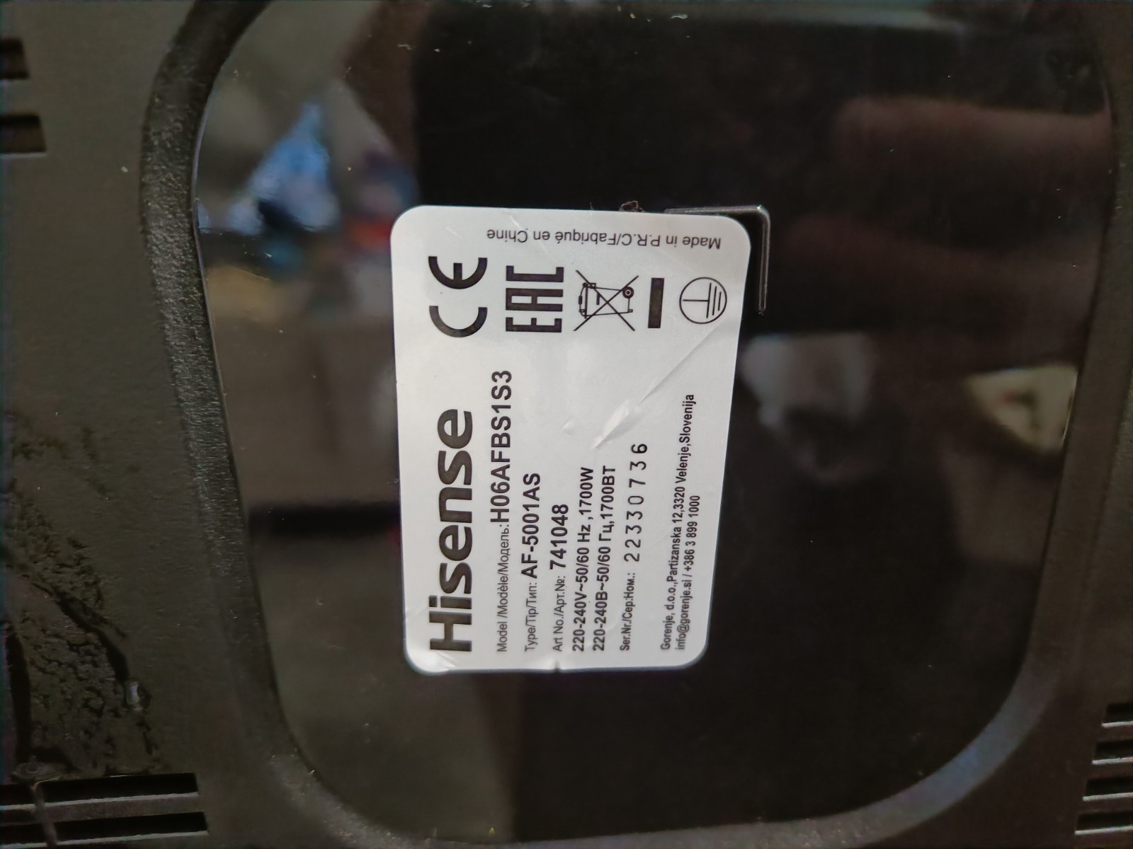 Friggitrice ad Aria Hisense 5 Litri 1700 Watt foto 4