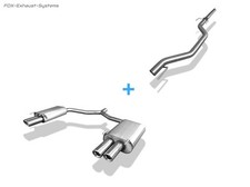  Duplex Racinganlage VAR2 Opel Vectra C + GTS je 2x76mm rund mit Absorber