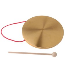 Metall-Handgong, Traditionelles Instrument, Becken Mit Rundem Spielhammer, 22 Cm
