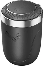 Car Ashtray with Lid Smell Proof, Car Cigarette Ashtray with Lid and Light, S