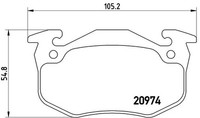 Brembo P 61 032 Bremsbelagsatz, Scheibenbremse For CitroËN CitroËN (DF-PSA) Feng