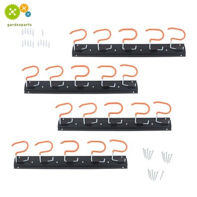 All Metal Garden Tool Hangers Hooks 68'' Wall Mount Hooks Adjustable Garage