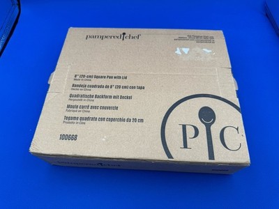 Pampered Chef 8'' (20cm) Square Pan With Lid Great Kitchen Gadget 100668 New