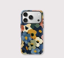 Abstract Floral iPhone Case Double Layer Tough Protective
