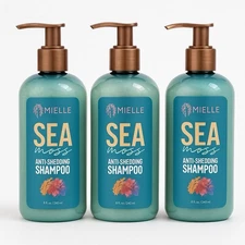 Mielle Sea Moss Anti-Shedding Shampoo 8oz (3 Pack) Stock Up Bundle NEW
