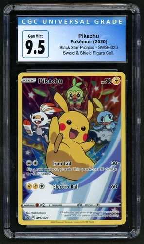 Pokémon 2020 Pikachu SWSH FC Black Star Promos #SWSH020 CGC 9.5 *CGC 10 NOW*