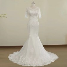 Customized High-End Wedding Dresses with Beautiful Lace Appliqu s Bride Gowns