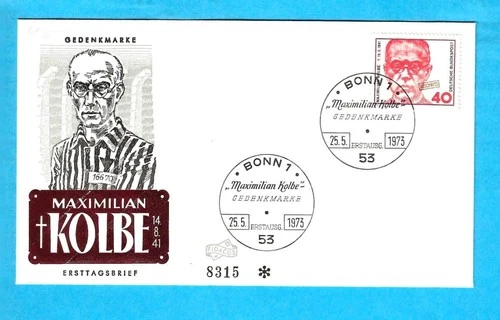 GERMANY - 1973 MAXIMILIAN KOLBE FDC - SCOTT 1105 - N918