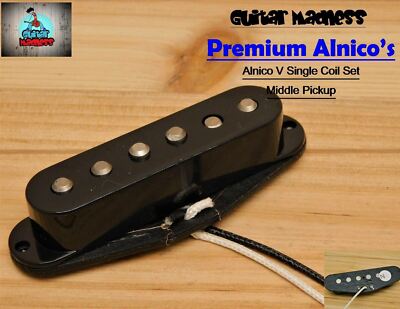 G.M. Premium Alnico's Black Strat Stratocaster  Neck pickup For Fender