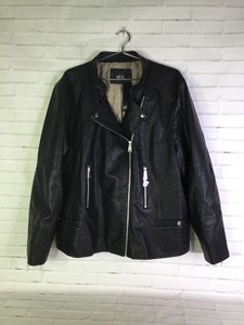 Black Faux Leather Biker Jacket Plus Size Pictures