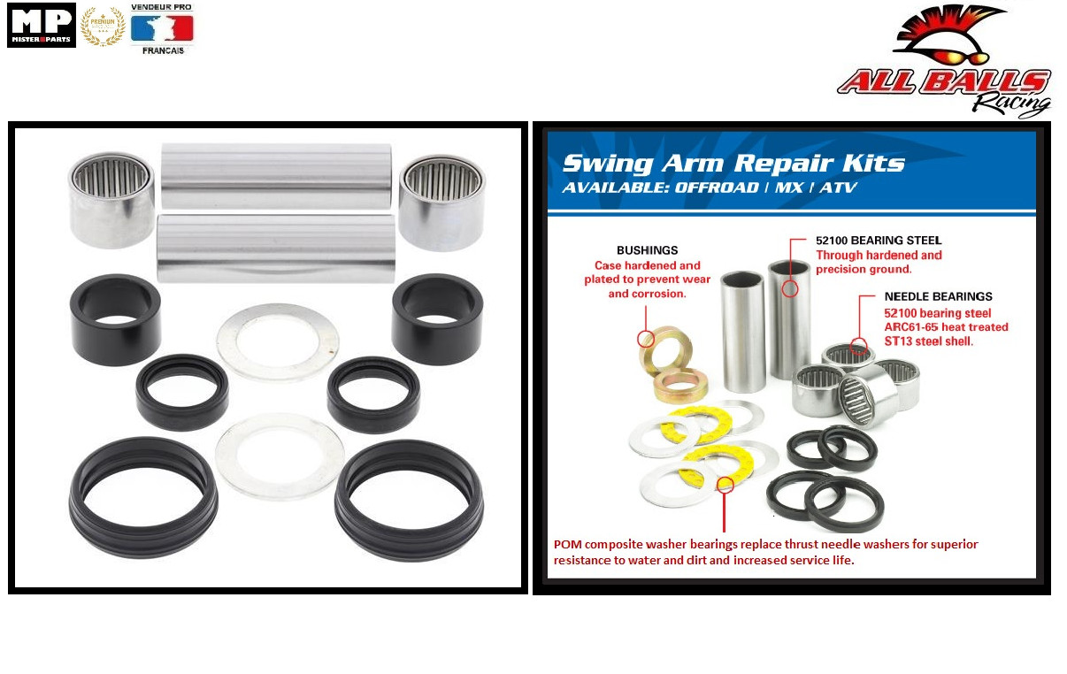 Kit roulement bras oscillant All Balls 28-1152 pour moto YAMAHA XT 600 1990-1994