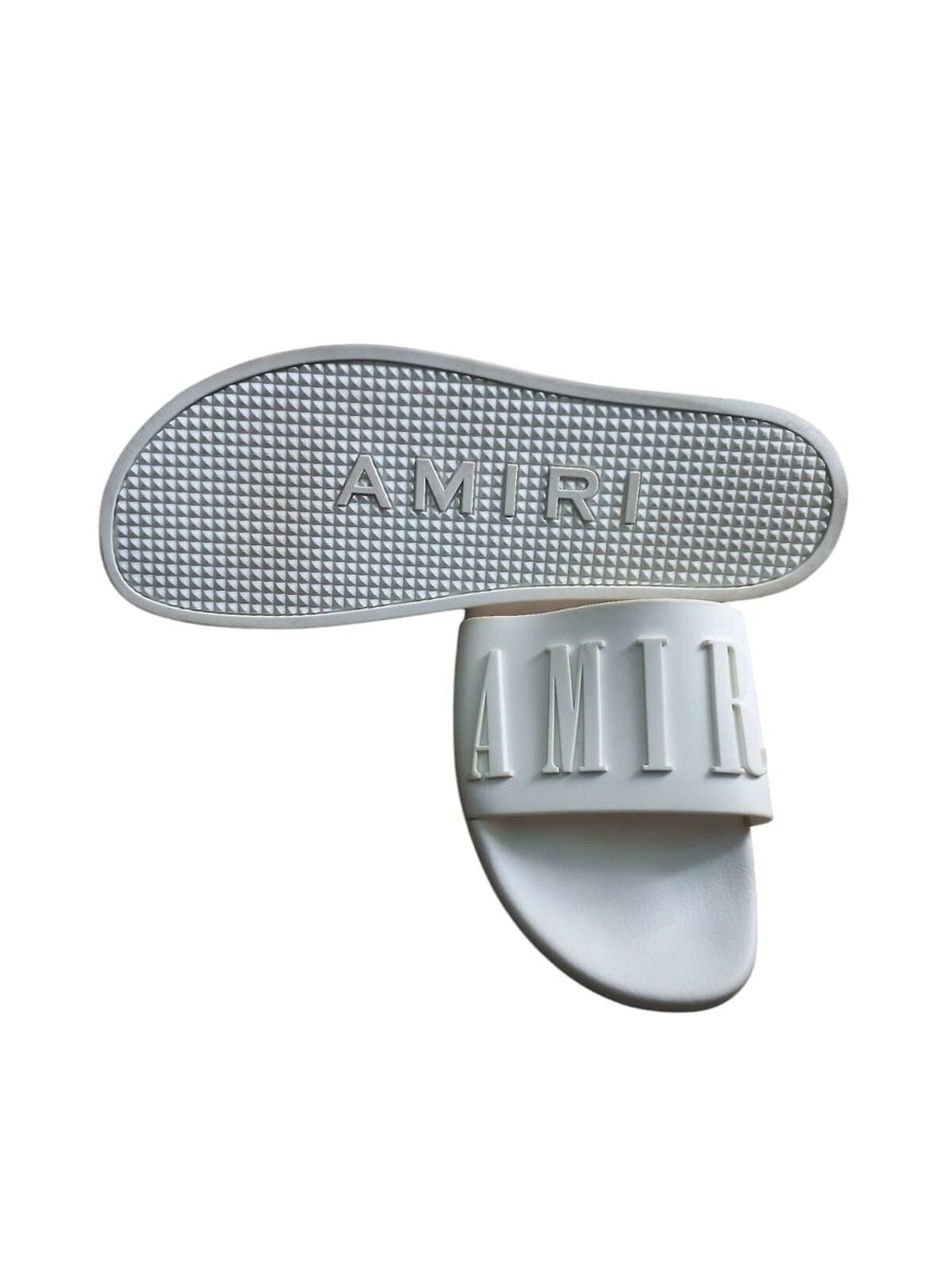 Amiri White Logo Pool Slide for Men Size 46 | eBay