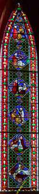 Photo 12x8 Window s.VII, Lincoln Cathedral Scenes from the life of Elijah, c2015