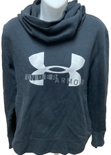 Under Armour Sweatshirt Womens Size Medium Black Pullover Long Sleeve Funnel
