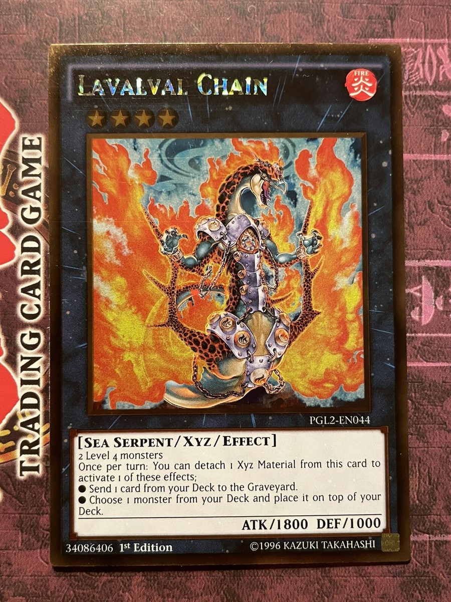 Lavalval Chain - PGL2-EN044 - Gold Rare - 1st Edition - NM/VLP | eBay