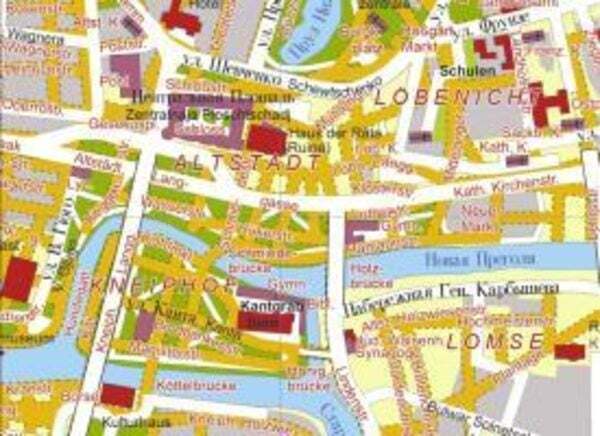 Thumbnail - Stadtplan Königsberg 1931 / Kaliningrad Heute 1:12.000