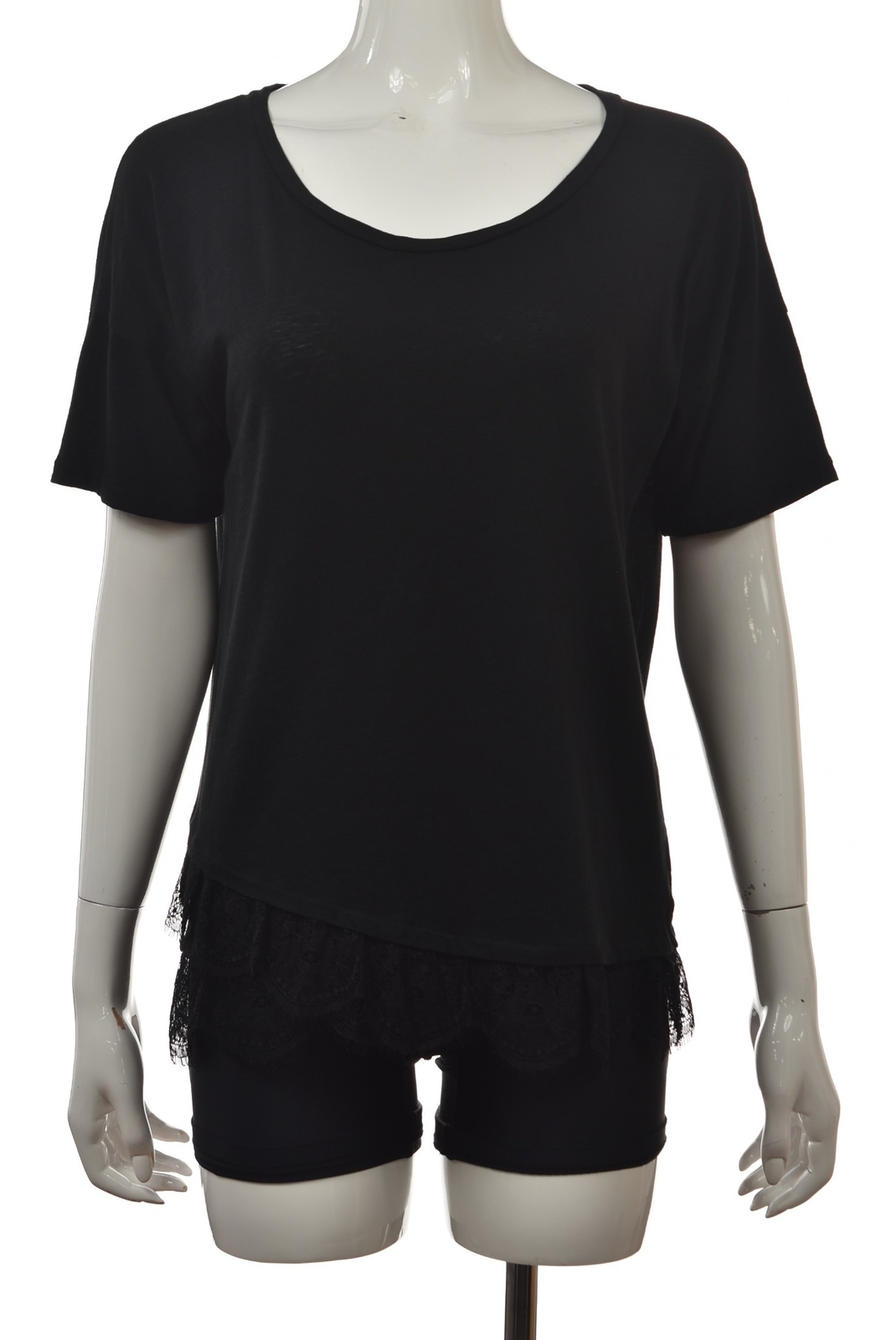 J Crew Womens Top Size S Black Solid Basic T Shir… - image 1