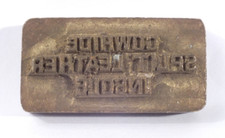 COWHIDE SPLIT LEATHER INSOLE: Brass Leather Stamp: TJ Edwards Millers Falls