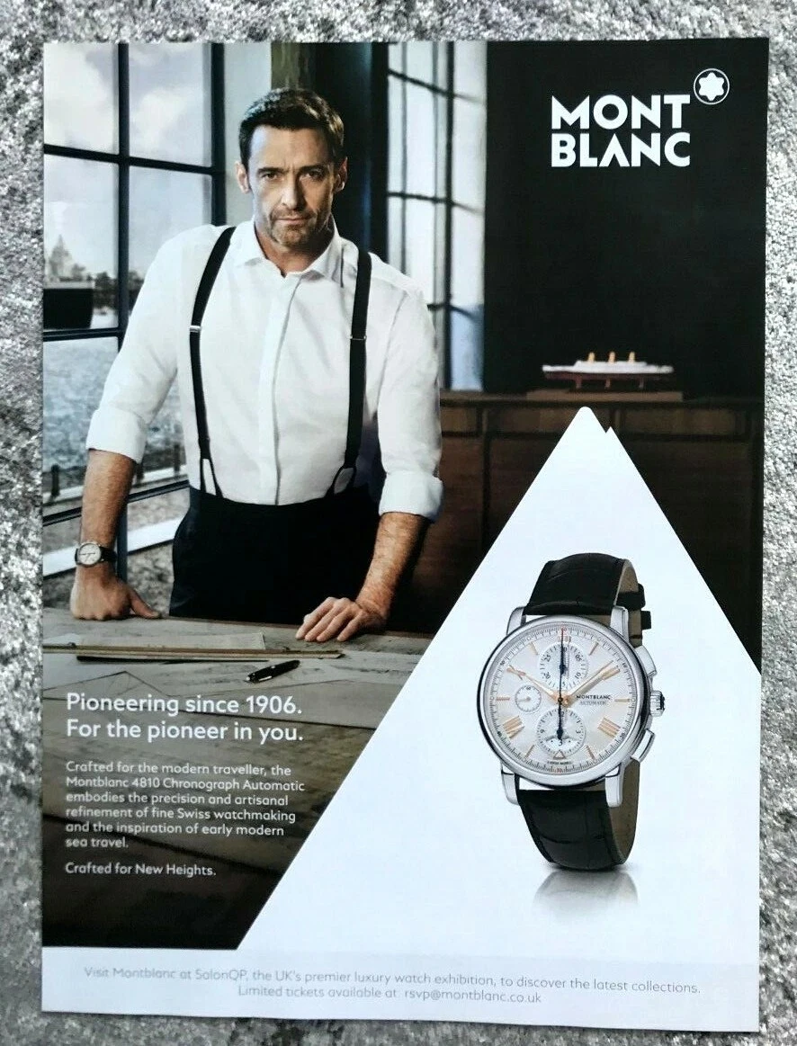GQ Magazine not Vogue Advert Ad Picture Mont Blanc Watch 4810