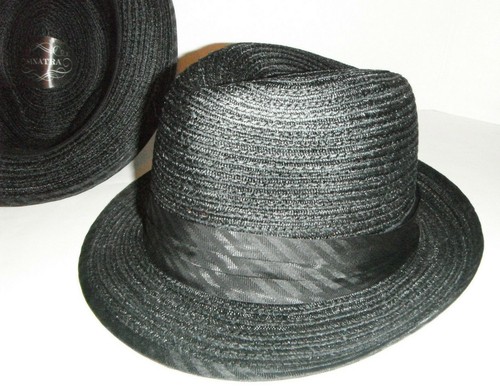 FRANK SINATRA hemp Fedora Hat BLACK | eBay