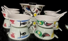 Figgjo..”A La Carte”…Mid Century Modern Fondue Set…Norway..(7) Pieces..The Best.