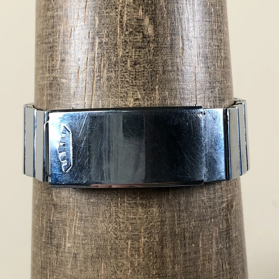 Vintage Fortis Men Dress Tuxedo 3 HiFi-Matic Silver Tone Automatic 37mm Watch 7" - Image 4 of 4