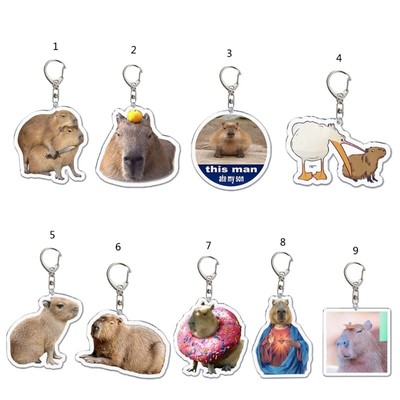 Clear Capybara Acrylic Keychain Charm to Showcase Your Love for Capybaras