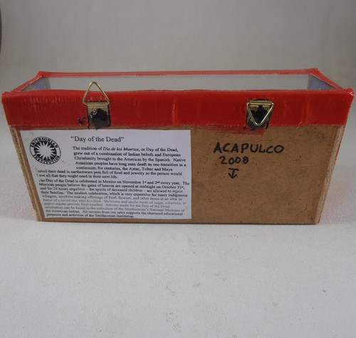 Mexican Diorama Day of the Dead Wedding Bride Groom Mariachi Nicho Box - Picture 5 of 9