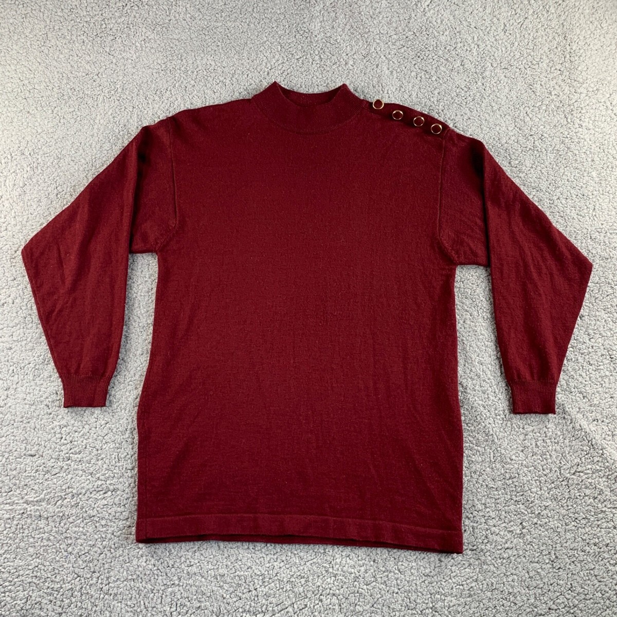 Vintage Casual Corner Tunic Sweater Womens M Wool Blend Christmas