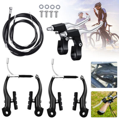 Komplett Set Fahrrad V-Brake Satz V-Bremse Vorne Hinten Bremsenset für MTB BMX